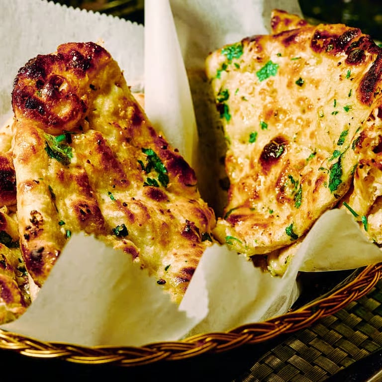 Delicious Garlic Naan Awaits