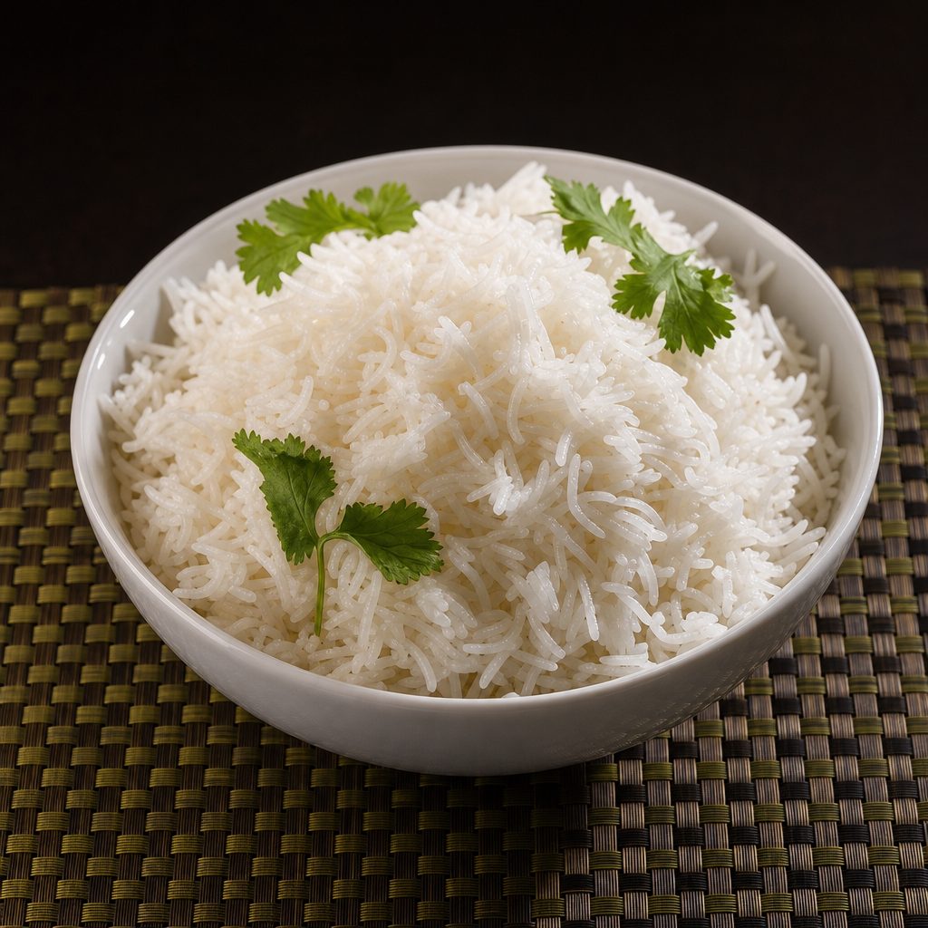 Plain Steamed Basmati Rice.