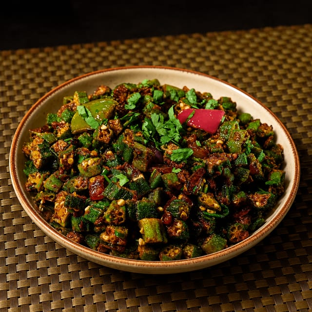 Tava Bhindi Dry.